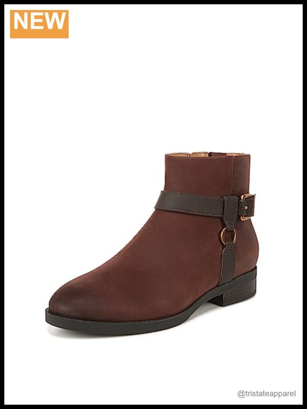 Vionic Rhiannon Leather Zip-Up Ankle Booties Comfort Orthotic Arch Support